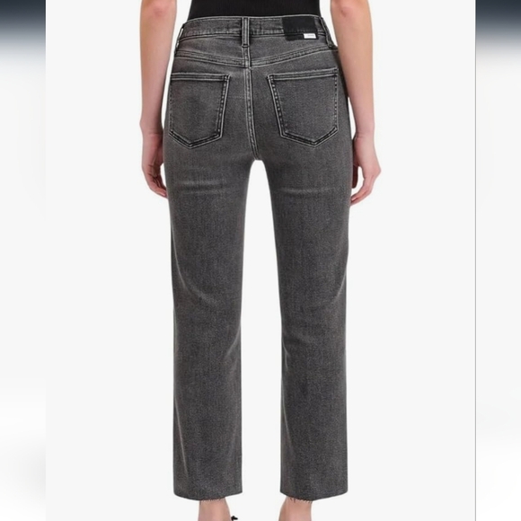 Gray Jeans-High Rise Oasis Vintage Straight Up by Daze Denim-Milkyway - Picture 3 of 16